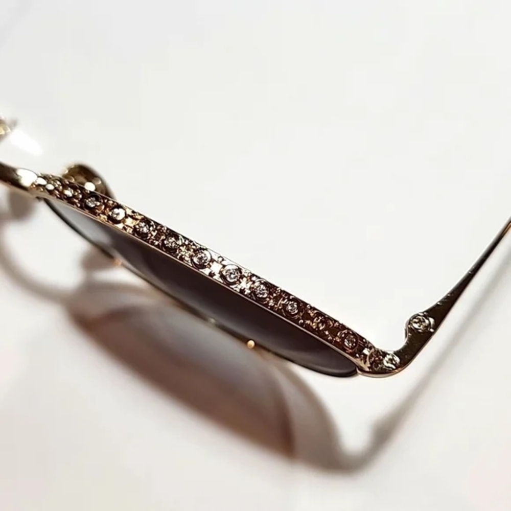 CHANEL Gold and Black Sunglasses - Picture 5 of 14